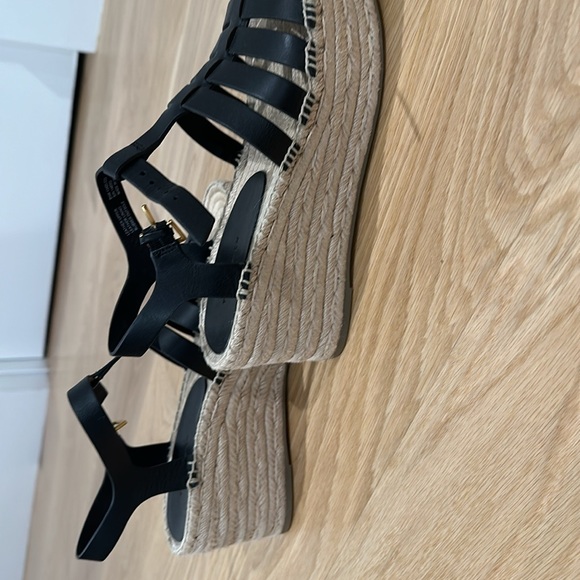 Tory Burch FISHERMAN ESPADRILLE WEDGE Size 8.5. Worn 1 - Picture 2 of 3